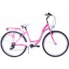 KOZBIKE Mestský bicykel KOZ13 7 prevodový Ružová 28