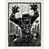 Komar Plagát Marvel Black Panther Lino-Cut Charge 40 x 50 cm