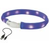Nobby LED plochý svietiaci obojok pre psov modrý S 40cm