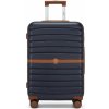 Cestovný kufor ABS+PC s pruhovaným vzorom Kono - 62 L - navy
