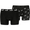 Pánske boxerky Puma Elements Logo Print Boxers 2P Veľkosť: XL / Farba: čierna
