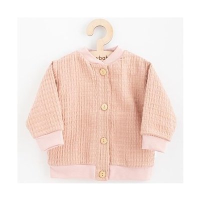 New Baby Dojčenský mušelínový kabátik Comfort clothes ružová