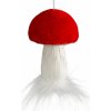 EUROFIRANY VIANOČNÁ DEKORÁCIA MUSHROOM SADA 24KS 7X10 CM ČERVENÁ