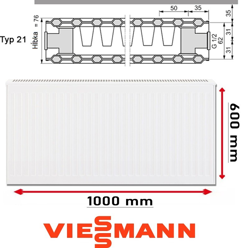 Viessmann 21 600 x 1000 mm