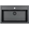 Alveus ATROX BLACK EDITION 1148163 - Drez Granitový 790x500mm, vanička 710x340x195mm