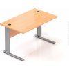 NABYTOK-DIZAJNOVY.SK - BPR12 11 - Kancelársky stôl Komfort, kovová podnož, 120x70x76 cm, buk