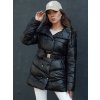 Dámska zimná prešívaná bunda s kapucňou BLOOM Dstreet TY4484 Farba: Čierna, Veľkosť: XXL