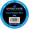 Vandy Vape drôt Fused Clapton Wire 26ga*2(=)+35ga Ni80 dĺžka drôtu: 3m, AGW: 26ga*2(=)+35ga