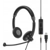 EOS EPOS | SENNHEISER IMPACT SC 75 USB MS Slúchadlá s mikrofónom Kábel Pres hlavu Hovor / hudba USB Typ-A Čierna