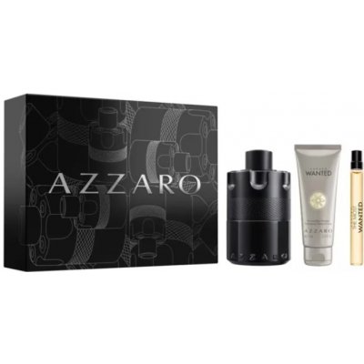 Azzaro The Most Wanted Intense, SET: Azzaro The Most Wanted Intense Parfémovaná voda 100ml + Azzaro The Most Wanted Intense Parfémovaná voda 10ml + Azzaro Wanted Sprchový gél 75ml pre mužov