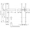 ROSTEX Dverové kovanie 804 Povrch: IN - nerez, Rozteč: 90 mm, Prevedenie: PZ (vložkový zámok)