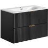 ArtCom Kúpeľňová skrinka s umývadlom ADEL Black U80/1 | 80 cm
