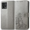 Púzdro PROTEMIO 54420 ART FLOWERS Peňaženkový kryt Motorola Moto G72 šedý