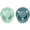BIBS De Lux cumlíky z prírodného kaučuku 2ks - Nordic Mint - Island Sea Veľkosť: 1
