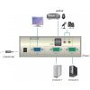 Aten CS-72U KVM switch USB 2PC audio, with custom cables 1,2m