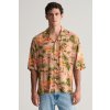 Gant košeľa rel viscose Hawaii print SS shirt ružová