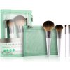 EcoTools On-The-Go Style štetec na tieňovanie a prechody 1 ks + štetec a púder na lícenku 1 ks + štetec na blending 1 ks + skosený štetec na očnú linku 1 ks + cestovná taška 1 ks