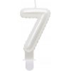 Dortisimo Tortové sviečky - Perleťová biela 7 (7cm)