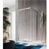 Glass 1989 Isy - Sprchový kút rohový vstup s posuvnými dverami alebo kompatibilný s bočnou stenou, veľkosť 75 cm, profily chrómové, číre sklo, GEX0002T500