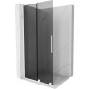MEXEN/S - Velar L Sprchová zástena posuvná Walk-in 100 x 200, grafit 8 mm, biela 871-100-003-43-20