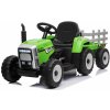 Beneo elektrický Traktor Workers s vlečkou pohon zadných kolies 12V batéria Eva kolesá široké kožené sedadlo 24 GHz Diaľkový ovládač Jednomiestne MP3 prehrávač so vstupom USB/SD Led zelená