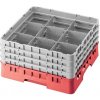 Cambro Kôš Camrack 9 pozícií, výška pohára 25,8 cm - Červená| TOM, R-9S958-163