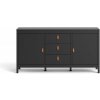 Čierna nízka komoda 152x80 cm Madrid – Tvilum