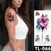 REBELULU Vodeodolné dočasné tetovačky pre ženy Fejkové tetovanie Dočasné tetovanie r Template Tattoo Sticker Rose Ruža Ornament Body Art Arm Fake Tattoo Men Women