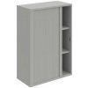 Policová skriňa Strong L, 80x115,2x40 cm, sivá/sivá
