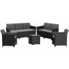 Claire V 7-miestna súprava záhradného nábytku so stolíkom vigo graphite