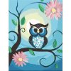Zuty Maľovanie podľa čísel Modrá sova a kvety