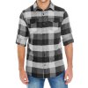 Burnside Pánska flanelová košeľa BU8210 Black Check XXL