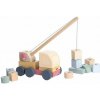 CUBIKA Pastel 15917 Autožeriav s magnetom - drevená skladačka 14 dielov
