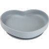 Canpol babies Silicone Suction Plate Heart Grey silikonový talíř s přísavkou 300 ml
