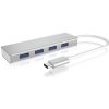 ICY BOX IB-HUB1425-C3, 4 Port USB 3.0 Type-C® Hub, 1x Type-C zu 4x Type-A 4 porty USB-C® (USB 3.1) MultiPort húb strieborná; IB-HUB1425-C3