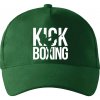 Nápis Kick Boxing - Šiltovka so zahnutým šiltom a mosaznou sponou - Univerzálna veľkosť ( Fľaškovozelená )