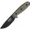 Pevný nôž Esee Model 3MIL Plain Edge Green canvas micarta