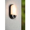 LUCIDE 22864/10/30 HUPS IR vonkajšie nástenné svietidlo so senzorom LED 10W/950lm 3000K IP54 čierna, opálová