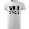 Windsurfing nápis - Klasické pánske tričko vyššej gramáže - XS ( Biela )