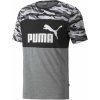 Puma ESS+ Camo Tee tmavo sivé biele čierne