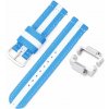 Remienok pre Casio G-Shock, NATO, textilný, modro-biely, strieborná pracka (GA-2100/GA-2110, DW-5600, GW-6900) s adaptérom