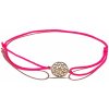 Blink-Blink Šnúrkový náramok s príveskom MANDALA z bieleho zlata 6328BRuG