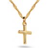 iZlato Forever Minimalistický zlatý prívesok krížik 9K IZ27200HR