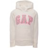 Dievčenská mikina GAP, LOGO HOOD biela,sivá,ružová M