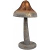 Clayre & Eef Šedo-měděná plechová dekorace houba Ø 14*27 cm