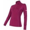 SENSOR MERINO ACTIVE dámské triko dl.rukáv stoják zip lilla L; Fialová triko