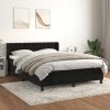 Box spring postel s matrací černá 140x200 cm samet Černý 3131143