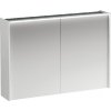 Laufen Lani - Zrkadlová skrinka s LED osvetlením, 71x102x21 cm, 2 dvierka, matná biela H4037921122601