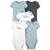 CARTER'S Body krátky rukáv Blue Dino chlapec LBB 5ks NB/ veľ. 56