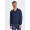 SVETER GANT CTN/WO V-NECK MARINE MELANGE